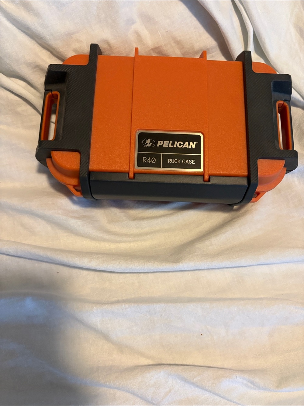 Pelican R40 Orange and Gray Ruck Case